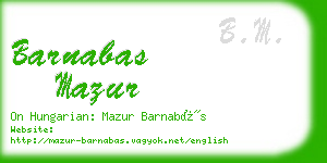 barnabas mazur business card